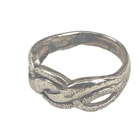 Sterling Silver Infinity Knot Band Ring Gift for Her Gift for Him - Picture 4 of 8